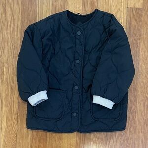 Zara black quilted jacket size 4/5